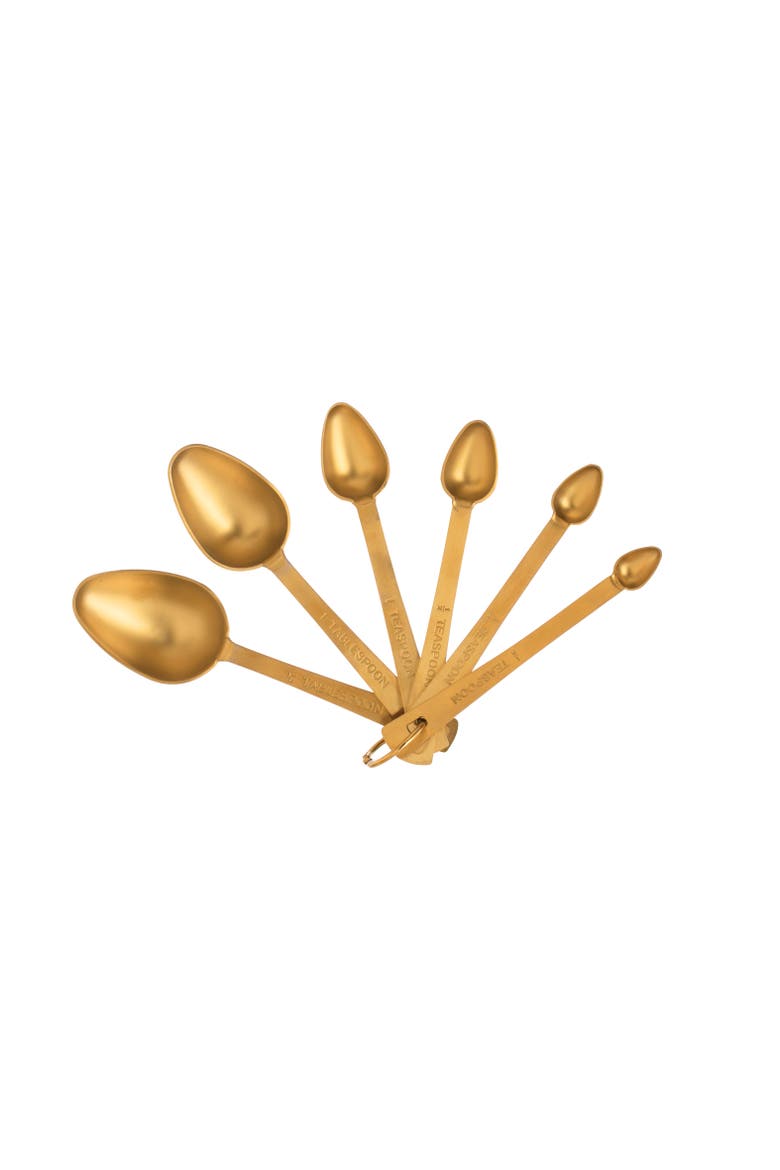 Gold Stainless Steel Measuring Spoons, Main, color, Gold
