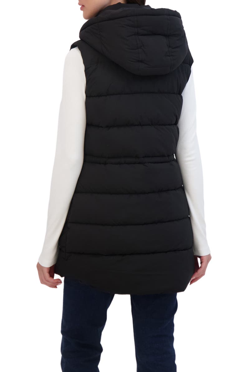 Sebby Hooded Puffer Vest, Alternate, color, Black