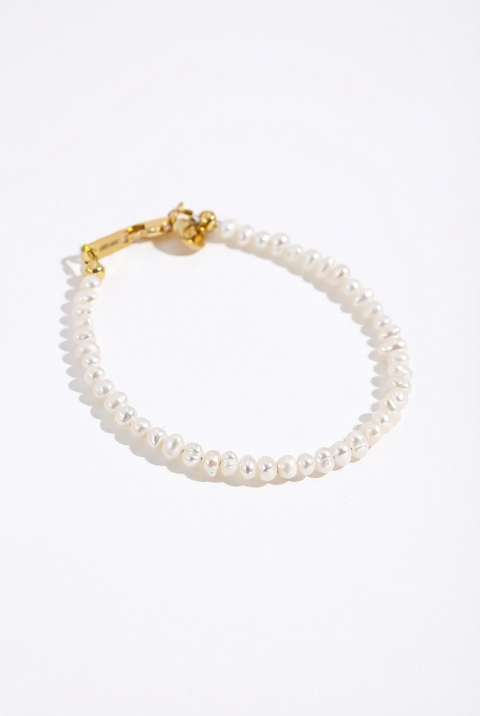 AA+ Freshwater Pearl Gold Plated Bracelet