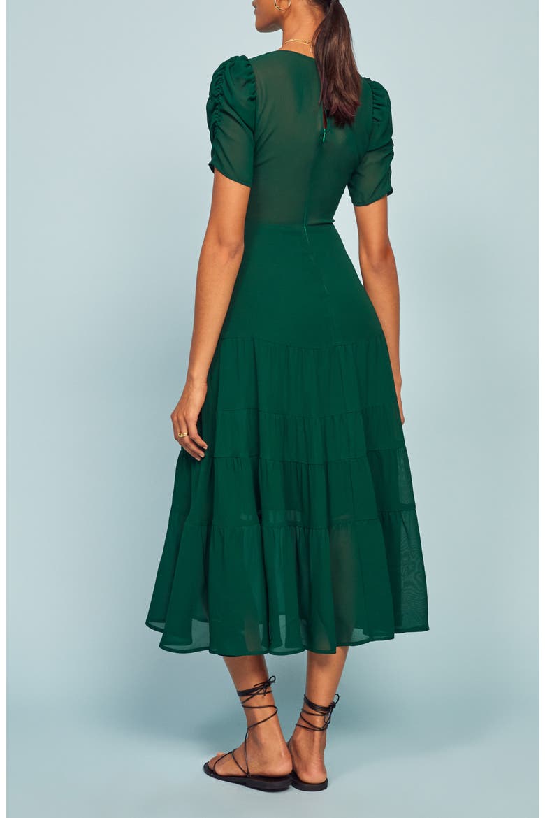 Cosa Midi Dress, Alternate, color, EMERALD