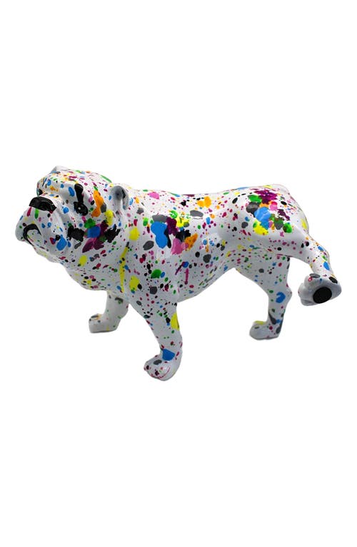 Interior Illusions Splatter Leg Lifted French Bulldog Statue In Multi