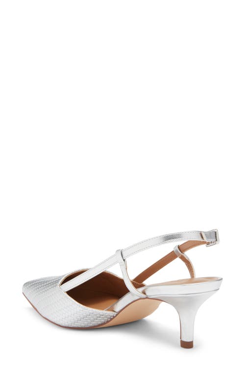 Nordstrom Rack Palmer Singback Pump In Silver Metallic