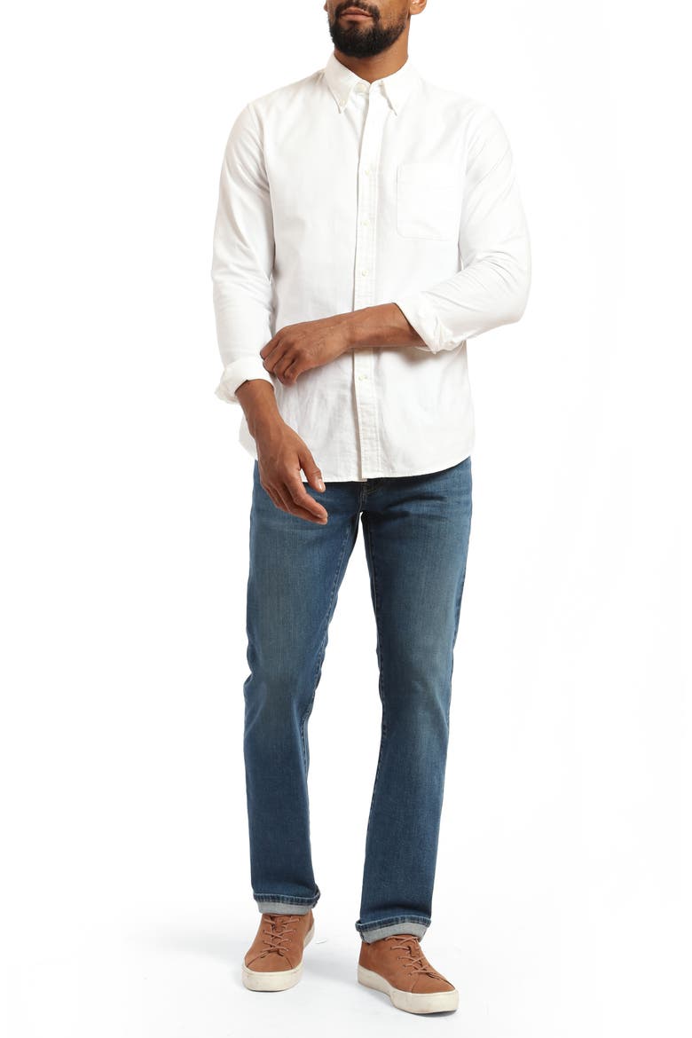 Cool Tapered Slim Fit Jeans, Alternate, color, SHADED BLUE SELVEDGE
