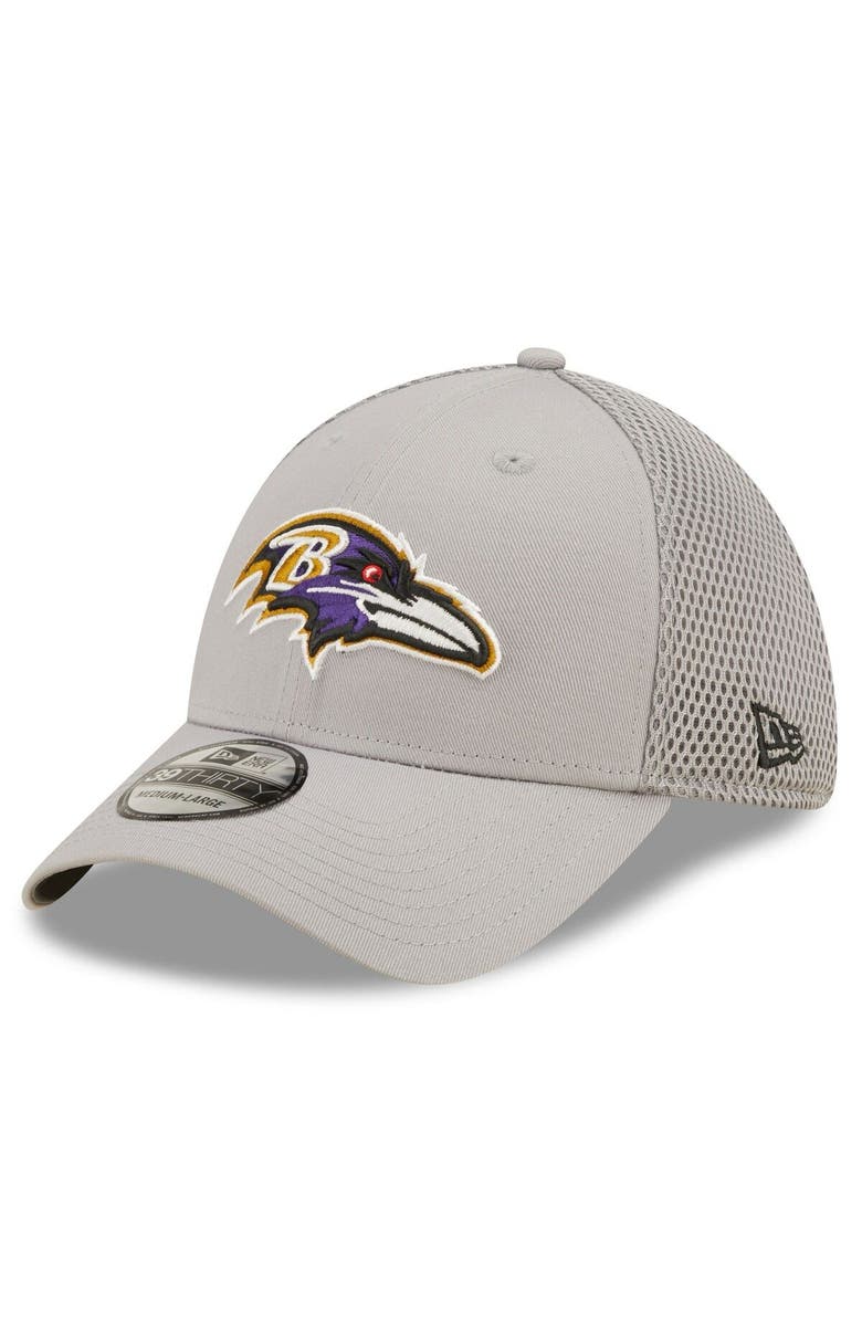 New Era Men's New Era Gray Baltimore Ravens Team Neo 39THIRTY Flex Hat, Alternate, color, 