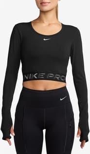Nike Pro Dri-FIT Long Sleeve Crop T-Shirt