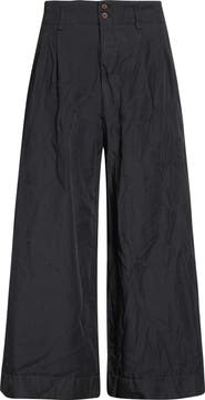 Comme des Garçons Comme des Garçons Crinkled Twill Wide Leg Pants