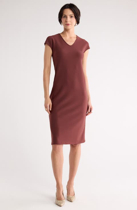V-Neck Shift Dress