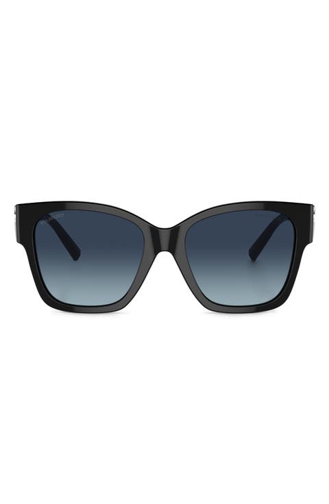 54mm Gradient Polarized Square Sunglasses
