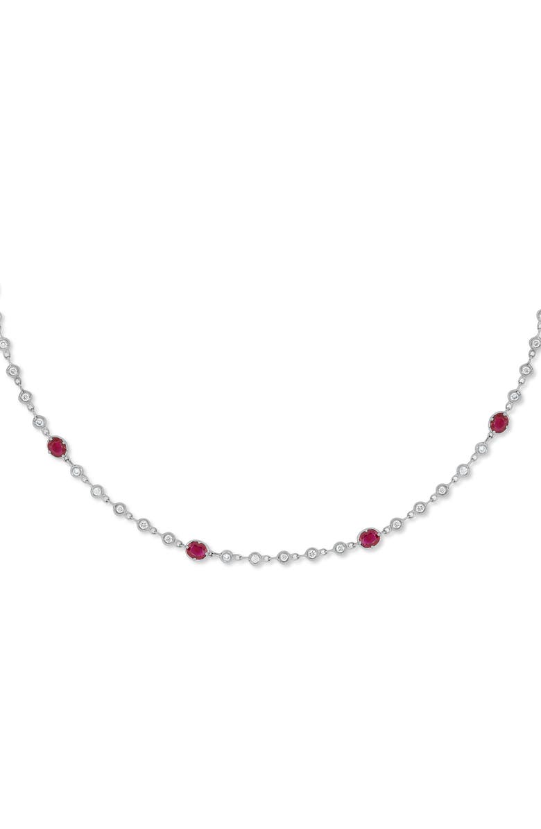 Bony Levy 18K Gold El Mar Ruby & Diamond by the Yard Necklace, Alternate, color, 53Rd1.13