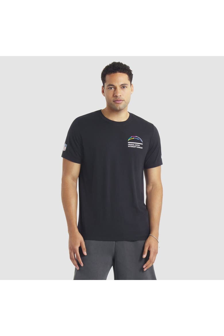 Men's Nike Black Los Angeles Chargers 2025 NFL Crucial Catch Tri-Blend Dri-FIT T-Shirt, Main, color, Black
