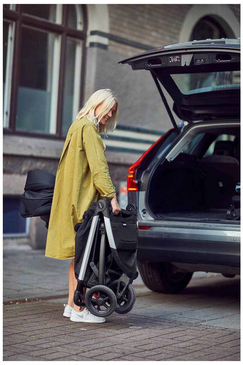 Spring Stroller, Alternate, color, GREY MELANGE/ BLACK