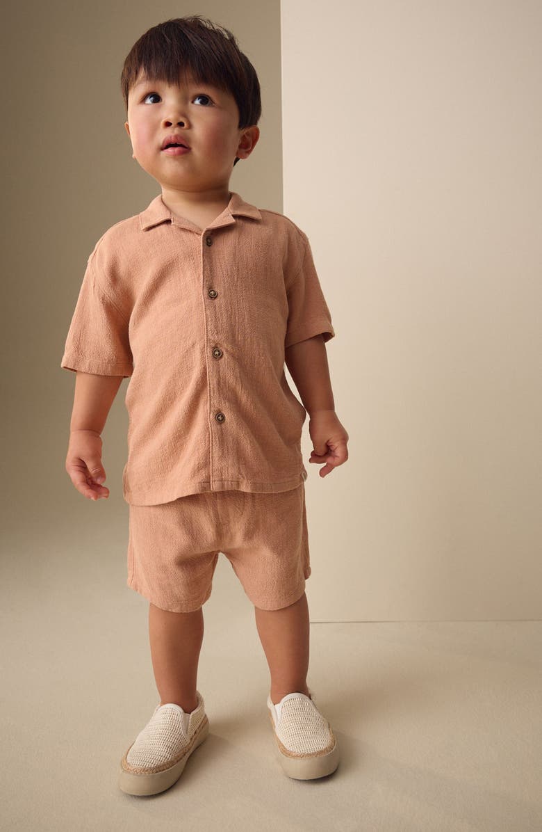 NEXT Kids' Camp Shirt & Shorts Set, Alternate, color, Orange