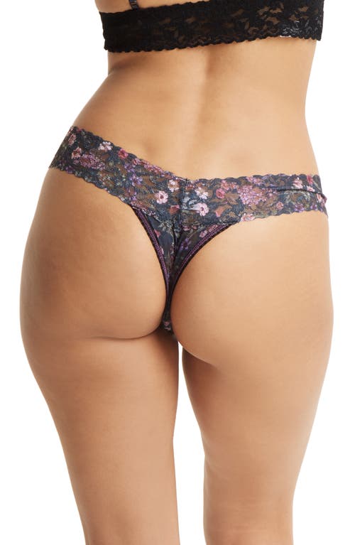 Hanky Panky Print Low Rise Thong In Brown