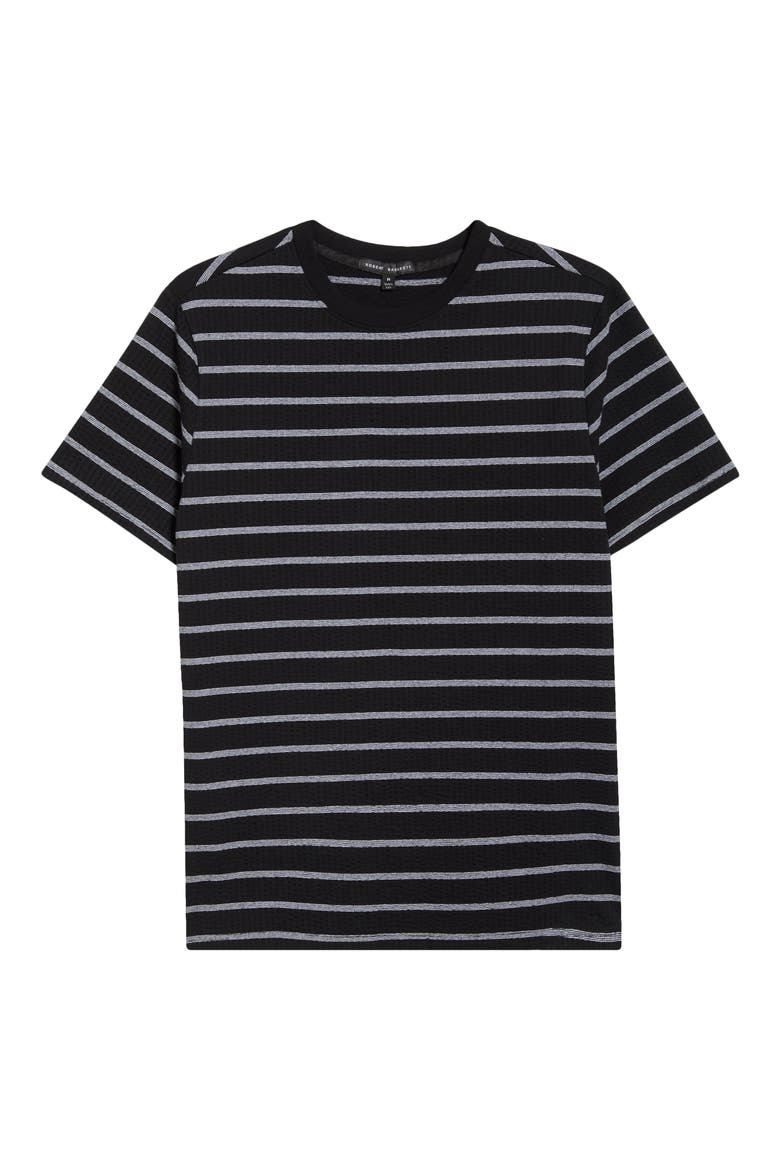 Thiago Stripe T-Shirt, Alternate, color, BLACK
