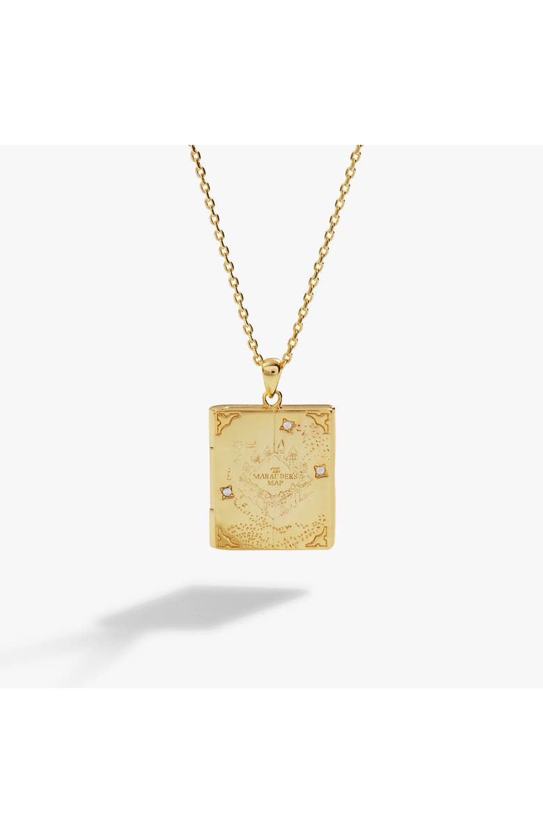 Alex and Ani Harry Potter<sup>™</sup> Mischief Managed Locket Necklace, Alternate, color, Gold