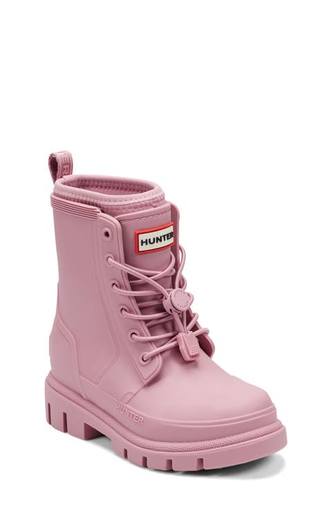 Kids' Stamp Waterproof Lace-Up Rain Boot