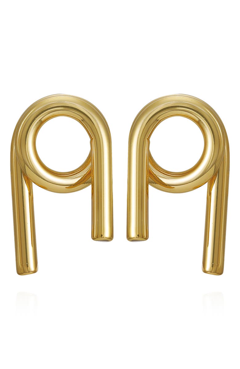 Vince Camuto Loop Stud Earrings, Main, color, Gold Tone