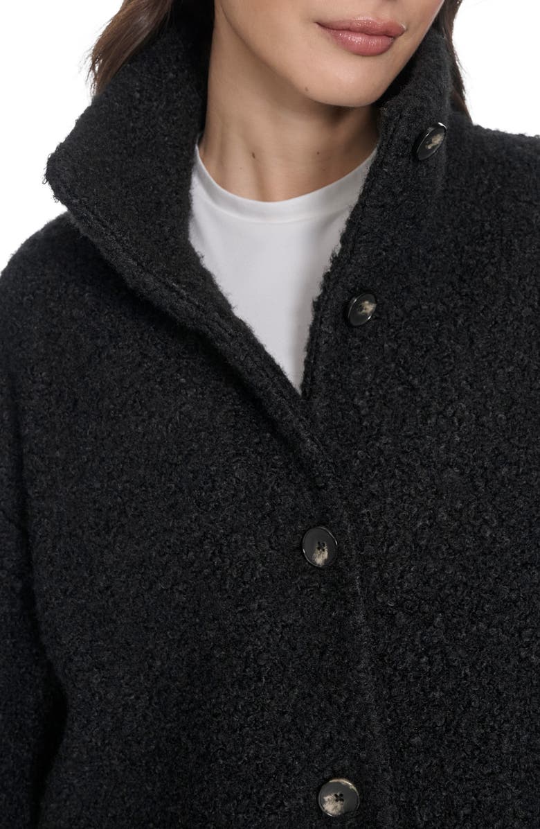 Levi's Bouclé Longline Cocoon Car Coat, Alternate, color, Black