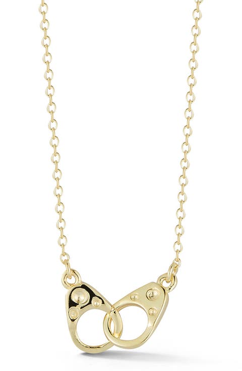 14K Gold Vermeil Handcuff Link Necklace