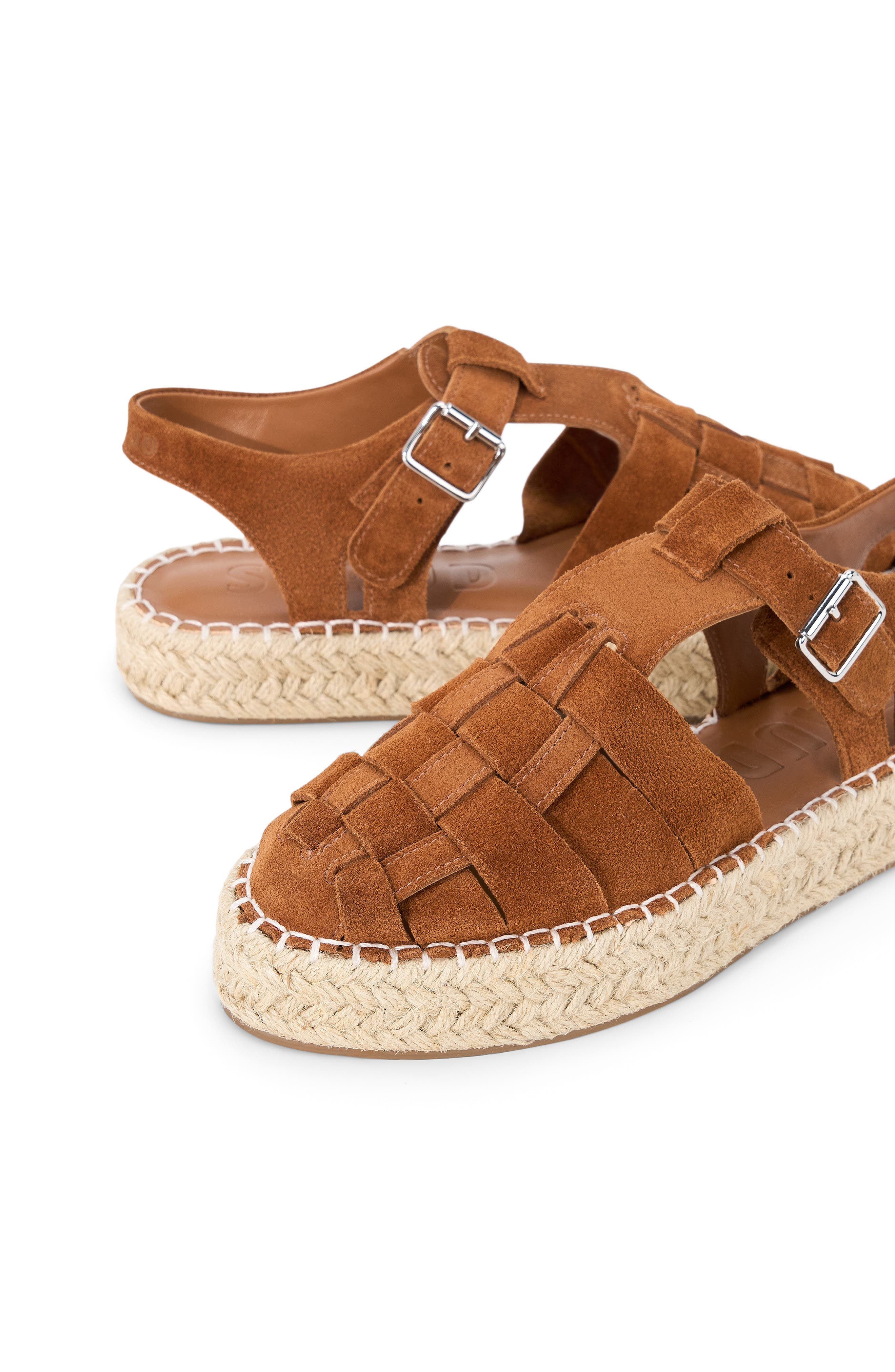 STAUD Hemingway Fisherman Espadrille Sandal, Alternate, color, Tabac