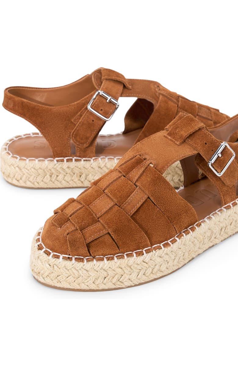 STAUD Hemingway Fisherman Espadrille Sandal, Alternate, color, Tabac