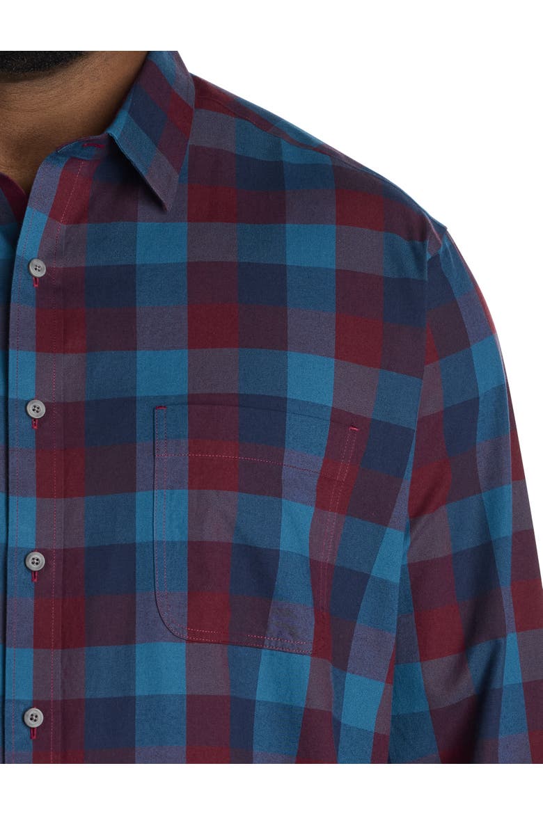Big & Tall Heinrich Flannel Sport Shirt, Alternate, color, BLUE