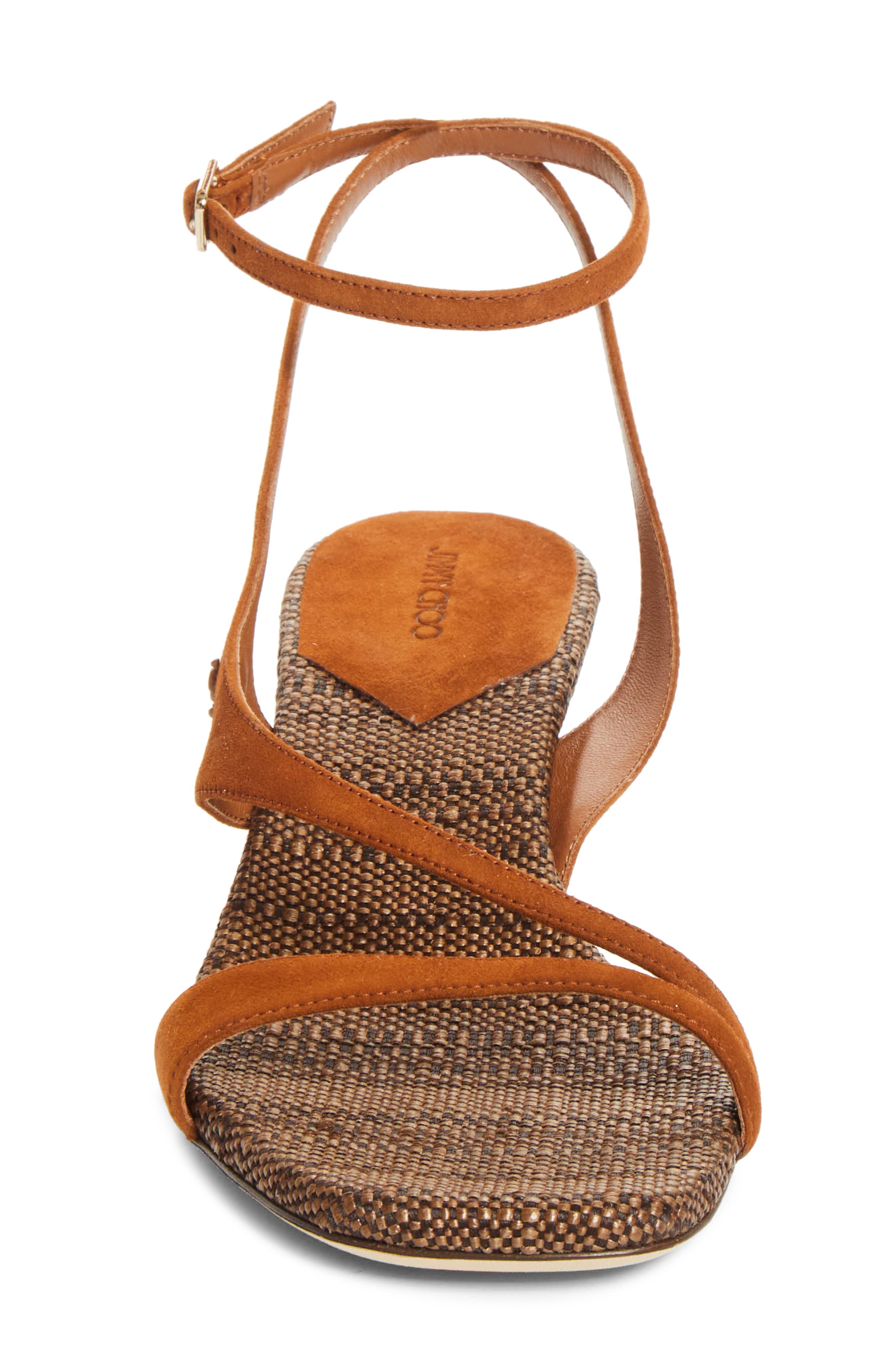 Jimmy Choo Faye Ankle Strap Sandal, Alternate, color, Tan