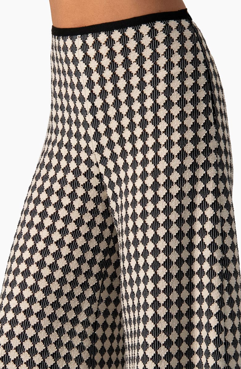 IVONNE Wide-Leg Knit Pants with Geometric Pattern, Alternate, color, Natural
