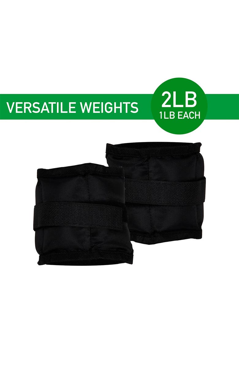 MIND READER 1lb Adjustable Ankle & Wrist Weights, Alternate, color, 