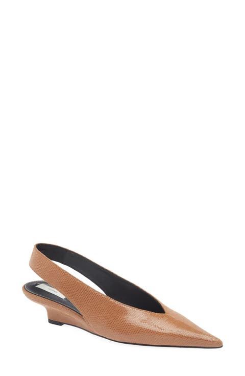 Snakeskin Embossed Wedge Pump (Women)