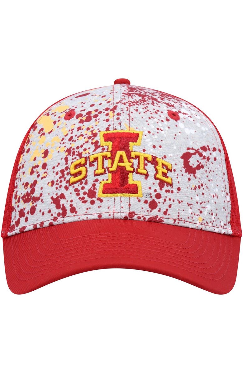 COLOSSEUM Men's Colosseum  Gray/Cardinal Iowa State Cyclones Love Fern Trucker Snapback Hat, Alternate, color, Gray