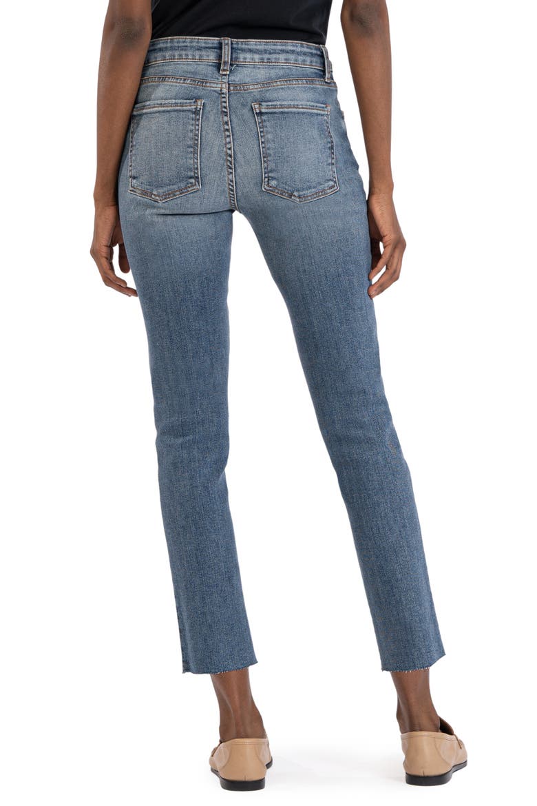 Reese Fab Ab High Waist Ankle Slim Straight Leg Jeans, Alternate, color, REBORN