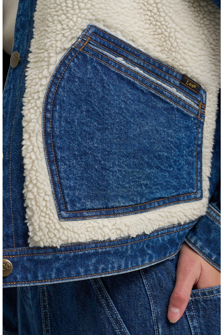 Mixed Media Denim Jacket, Alternate, color, TALK TO ME