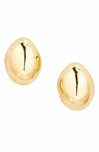 ARGENTO VIVO Organic Oval Stud Earrings