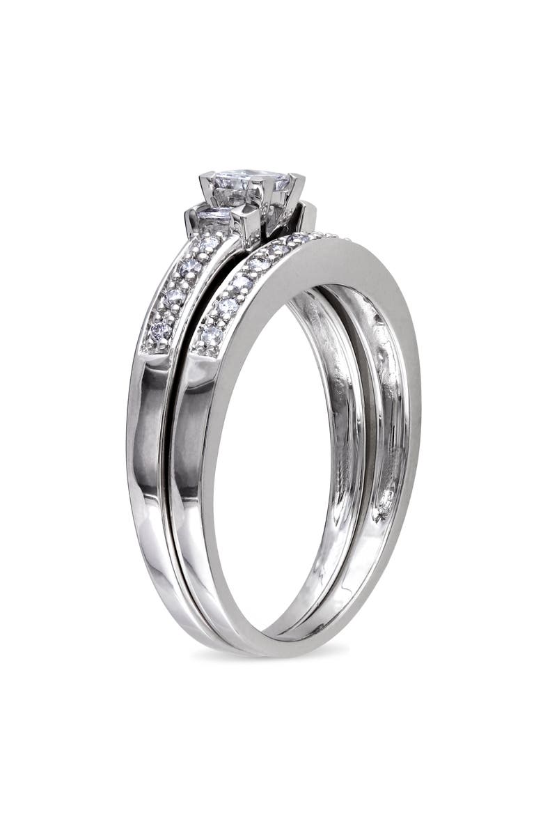 Julianna B. Diamond Multi-Shape Bridal Ring Set, Alternate, color, Sterling Silver