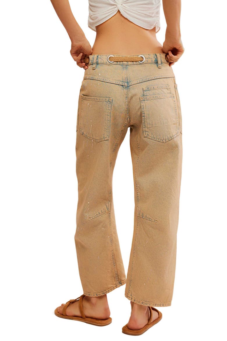 We The Free Moxie Mid Rise Barrel Jeans, Alternate, color, COWBOY