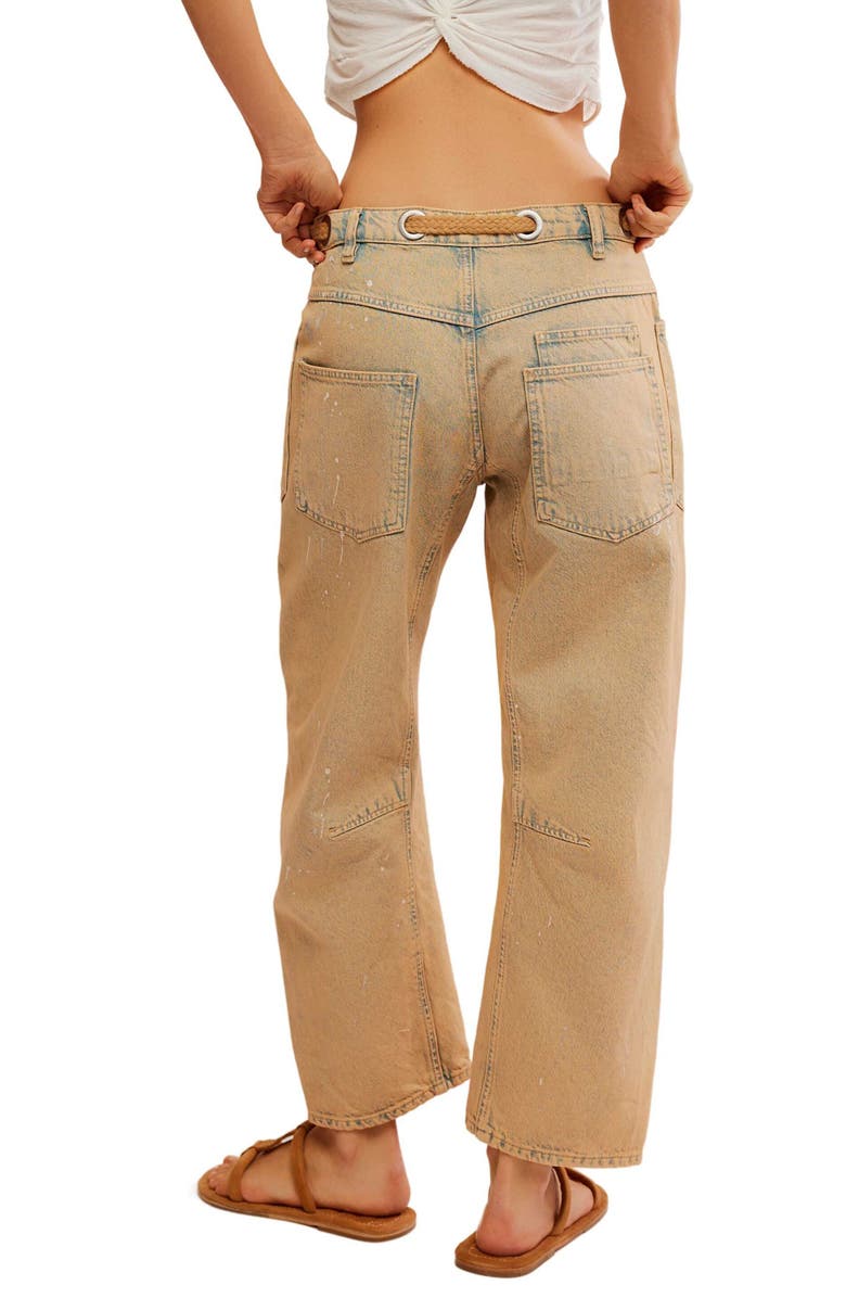 We the Free Good Luck Mid Rise Barrel Leg Jeans
