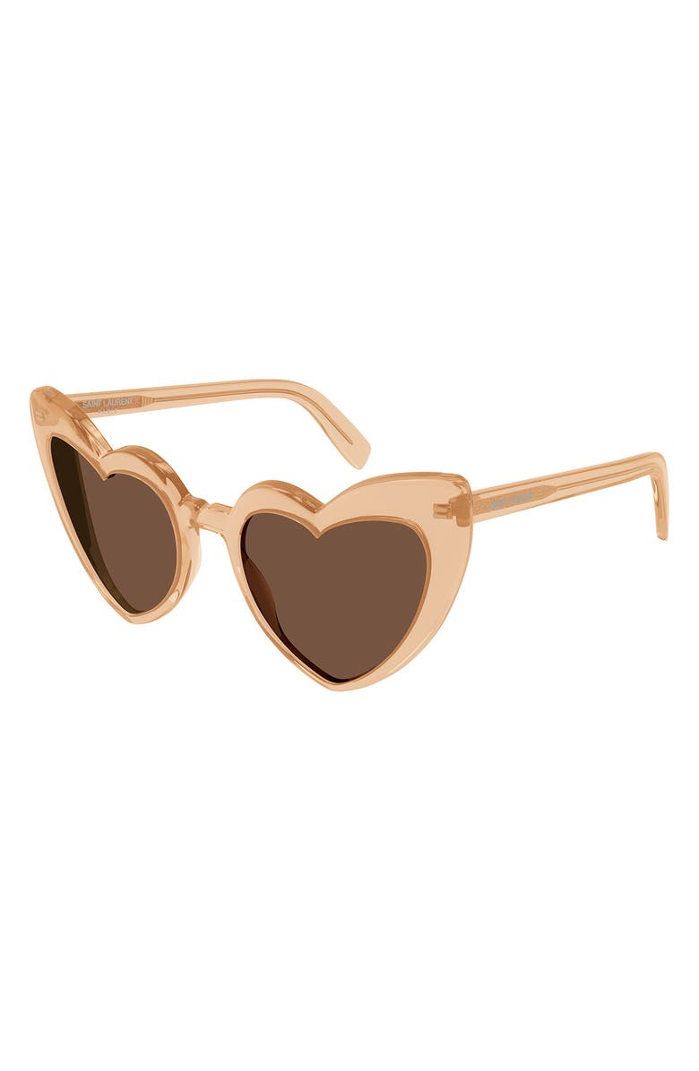 Saint Laurent 54mm Heart Sunglasses, Main, color,