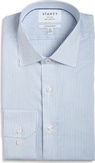 Stantt Contemporary Fit Bengal Stripe Wrinkle Resistant Cotton Dress Shirt