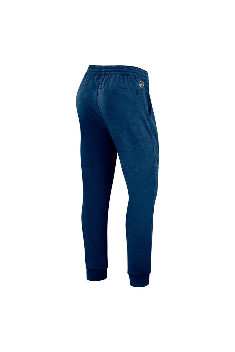 Men's Fanatics Branded Heather Deep Sea Blue Seattle Kraken Authentic Pro Road Jogger Sweatpants, Alternate, color, Heather Navy