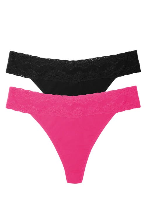 Natori Bliss Perfection One Size Thong 2-pack In Multi