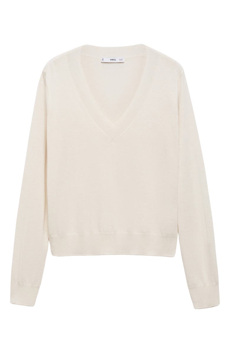 MANGO Fine Gauge V-Neck Sweater, Alternate, color, 