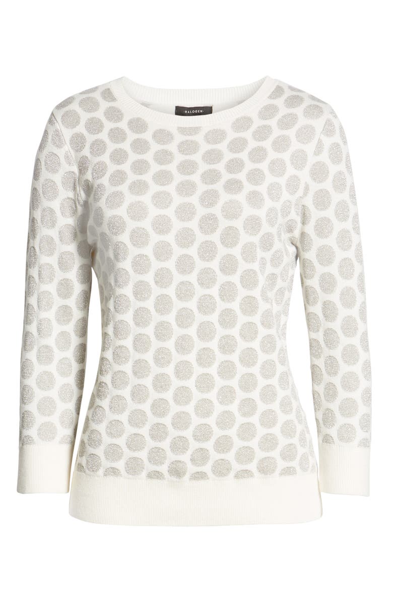 Halogen<sup>®</sup> x Atlantic-Pacific Shimmer Dot Sweater, Alternate, color,