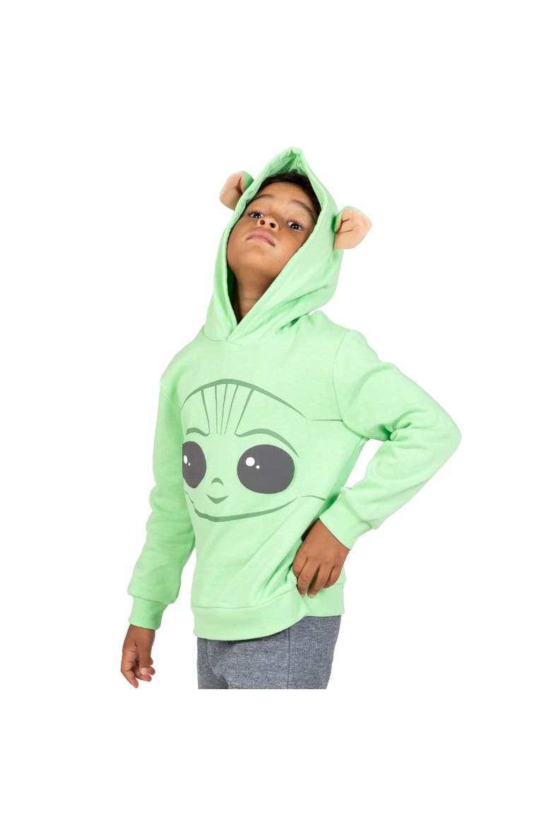 Baby Yoda The Mandalorian Cosplay Pullover Hoodie, Alternate, color, Green