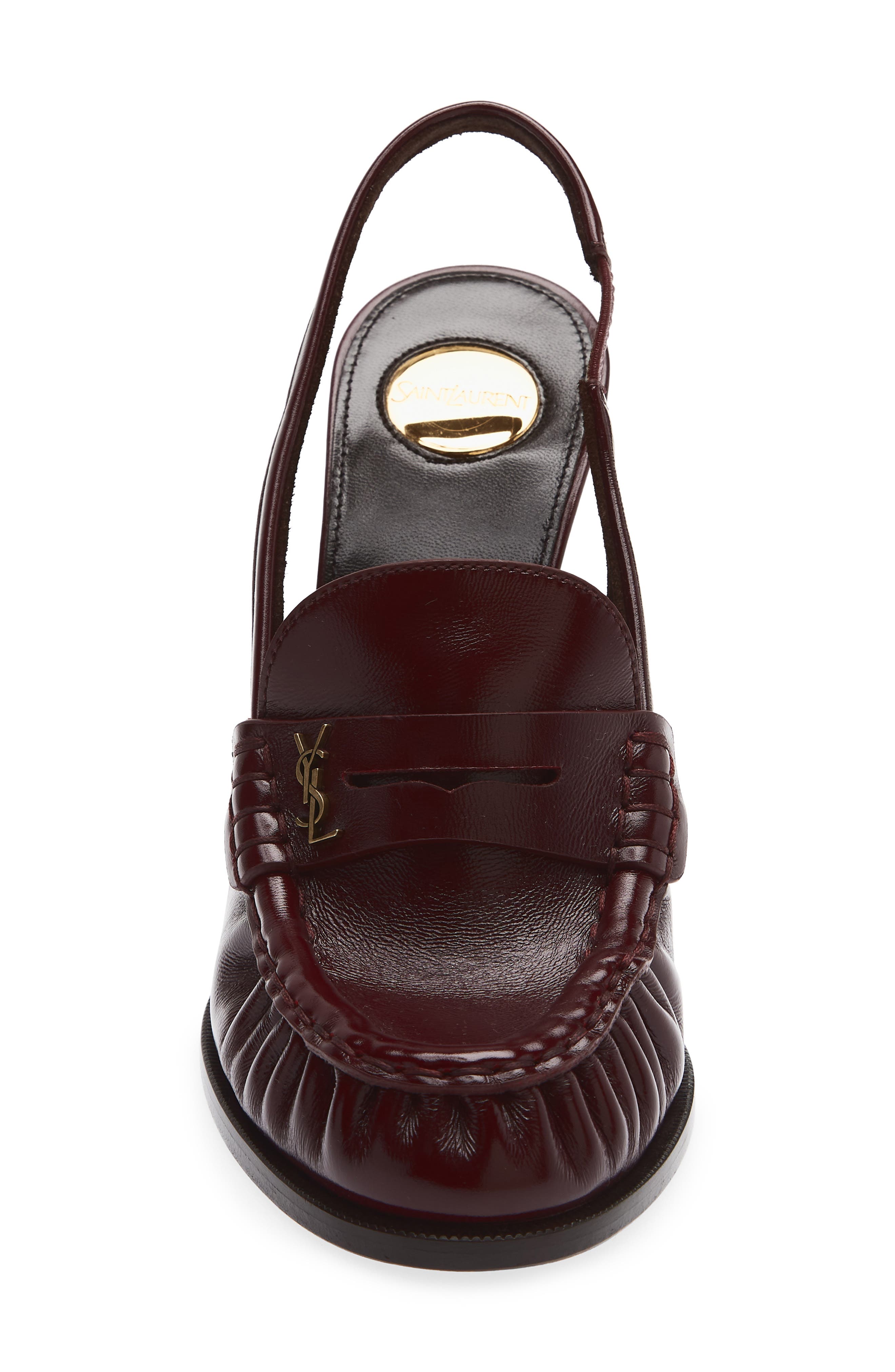 Loafer Slingback Pump, Alternate, color, VINTAGE BORDEAUX