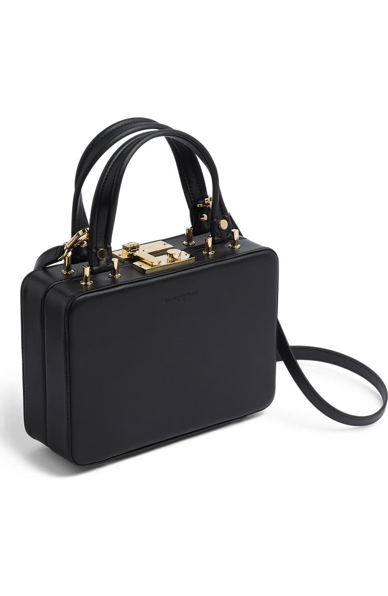 Gianvito Rossi Valì Top Handle bag, Alternate, color, Black Leather