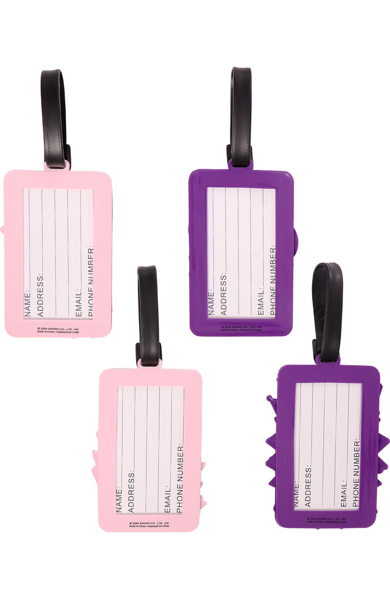 Hello Kitty 4-Piece Luggage Tag Set, Alternate, color, Purple, Pink, Red