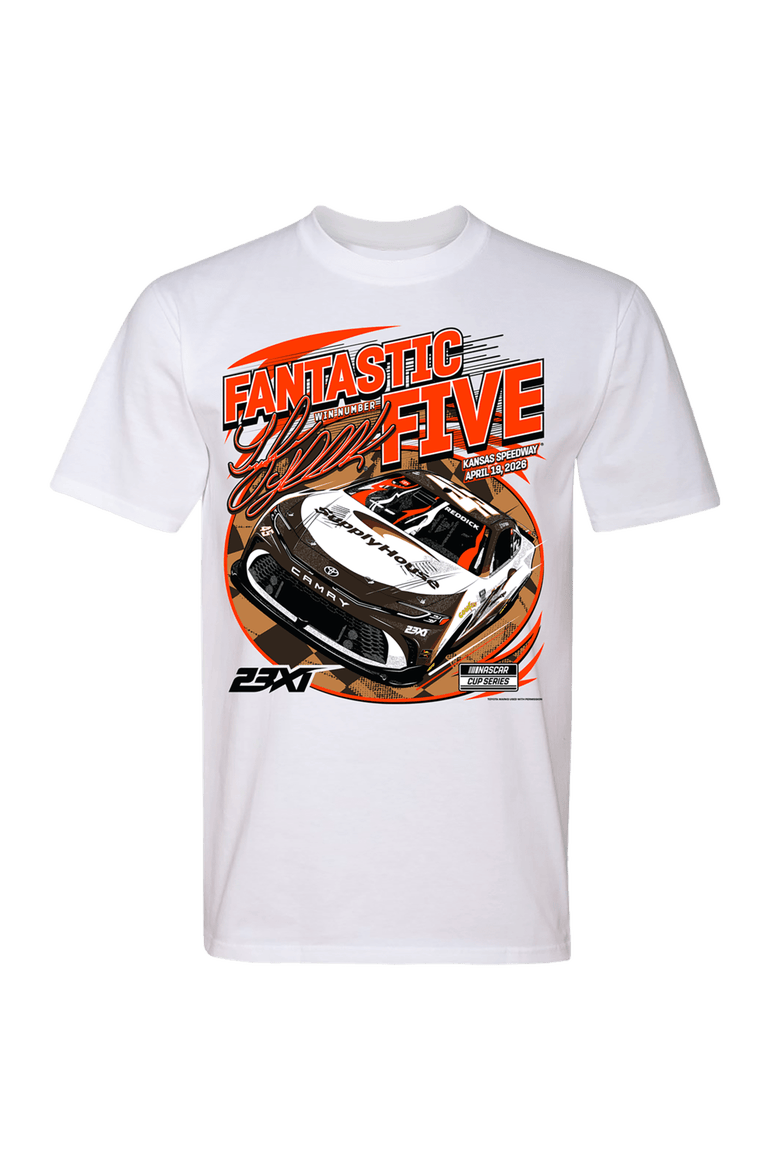 Men's Classic Ink White Tyler Reddick Kansas Speedway Race Winner T-Shirt, Alternate, color, White