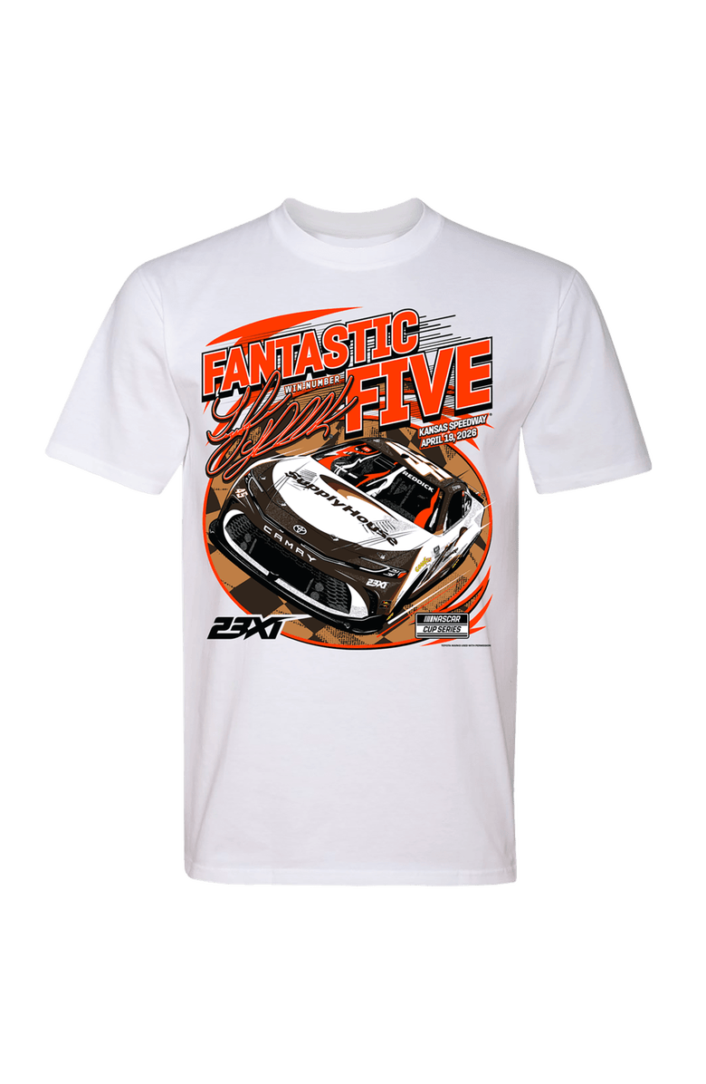 Classic Ink Men's Classic Ink White Tyler Reddick Kansas Speedway Race Winner T-Shirt, Alternate, color, White
