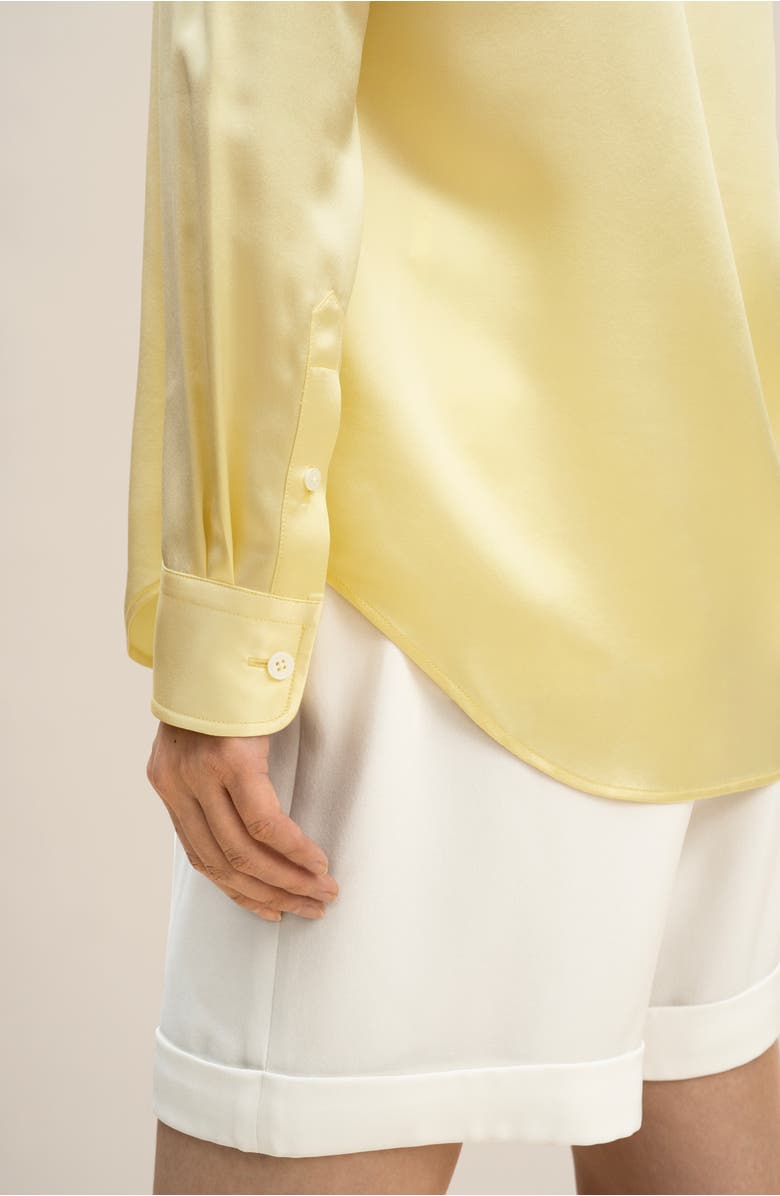Lilysilk Women's Golden Cocoon Tailored Shirt, Alternate, color, Undyed Natural Golden